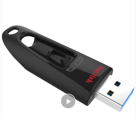 闪迪(SanDisk)64GB USB3.0 U盘 CZ48至尊高速 黑色